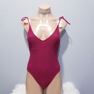 New hippie boho glam summer beach tassel swimsuit bathing suit XS